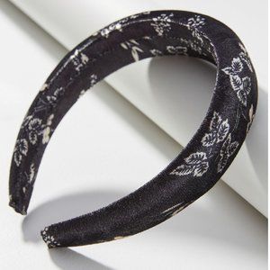 Anthropologie NWT Velvet Floral Padded Headband